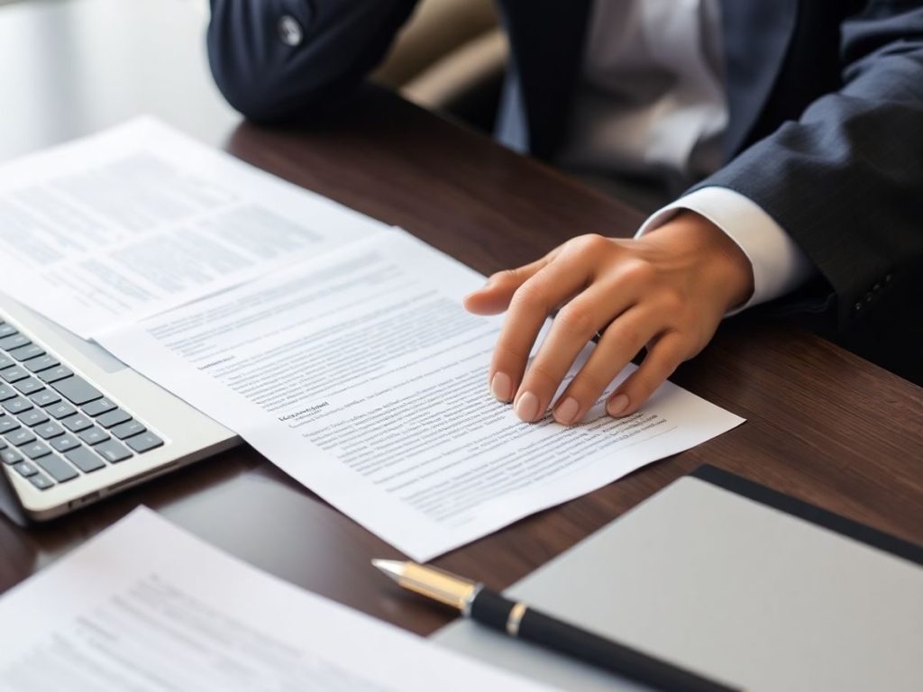 Persoană scriind o plângere legală la birou.